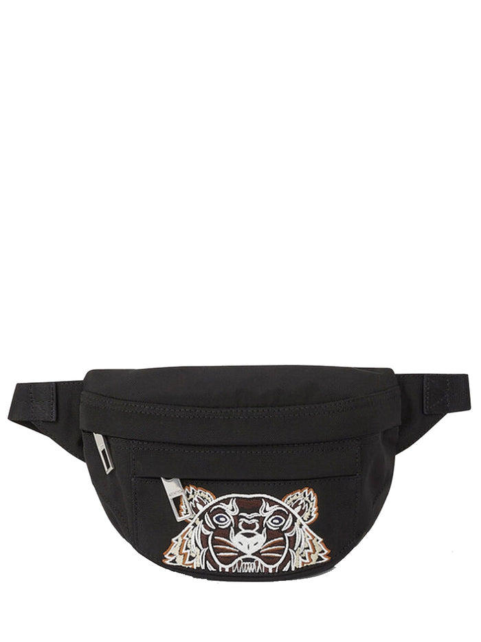 KENZO Tiger Embroidered Belt Bag Black - MAISONDEFASHION.COM