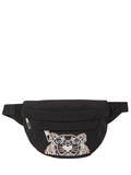 KENZO Tiger Embroidered Belt Bag Black - MAISONDEFASHION.COM