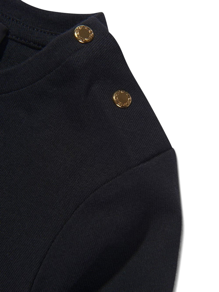 VERSACE KIDS Baby Logo Print L/S T-Shirt Black - MAISONDEFASHION.COM