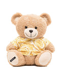 VERSACE KIDS Baroque Pattern-print Teddy Bear Brown/Yellow - MAISONDEFASHION.COM