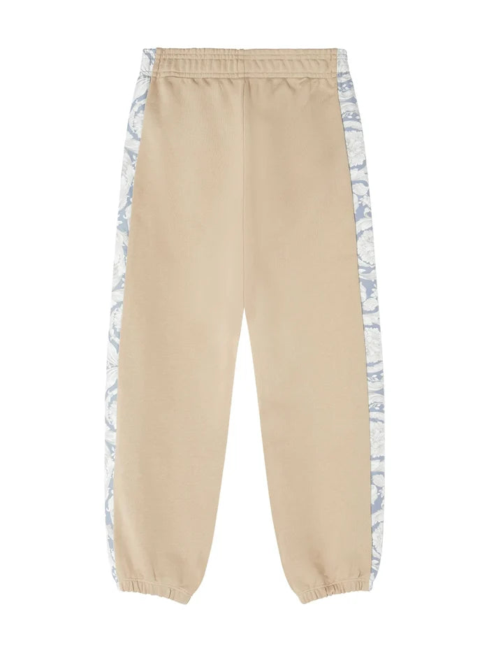 VERSACE KIDS Boys Barocco Panelled Sweatpants Beige - MAISONDEFASHION.COM