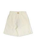 VERSACE KIDS Boys Embroidered Sangallo Sweat Shorts White - MAISONDEFASHION.COM