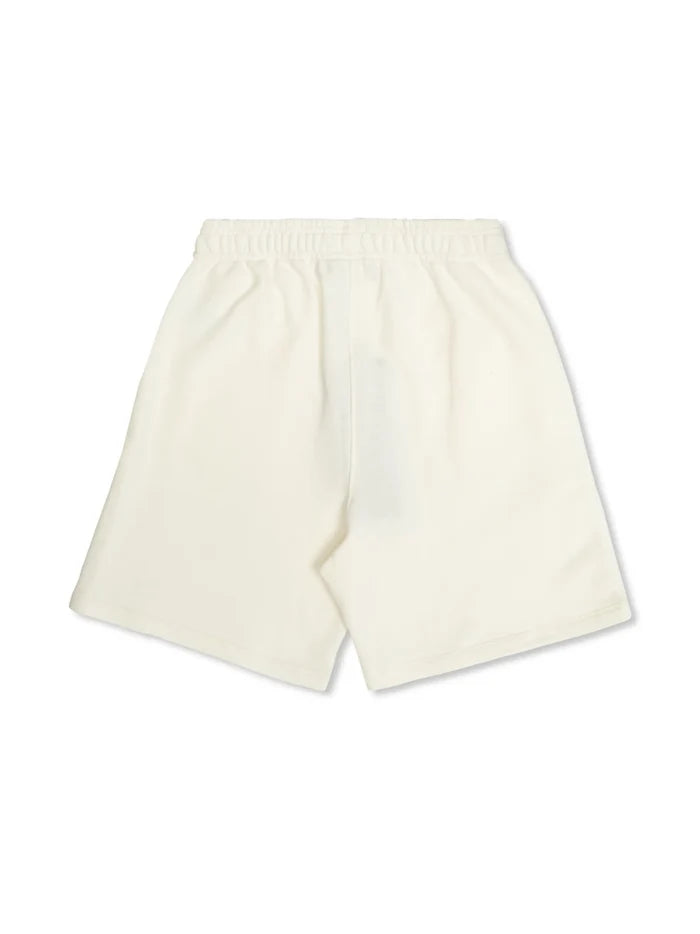 VERSACE KIDS Boys Embroidered Sangallo Sweat Shorts White - MAISONDEFASHION.COM