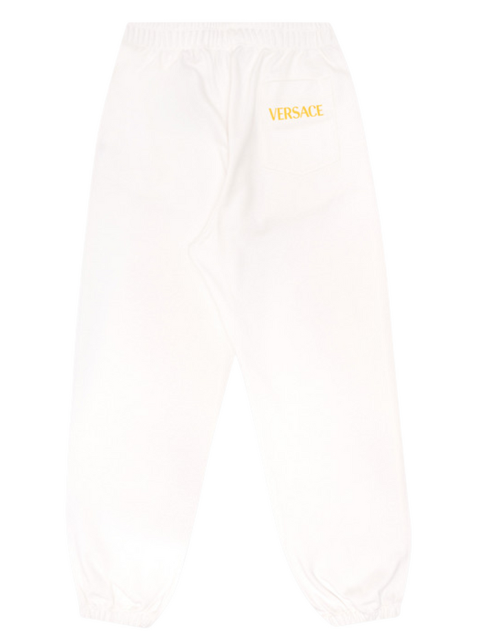 VERSACE KIDS Boys Logo Sweatpants White - MAISONDEFASHION.COM