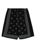 VERSACE KIDS Boys Medusa Bandana Bermuda Shorts Black - MAISONDEFASHION.COM