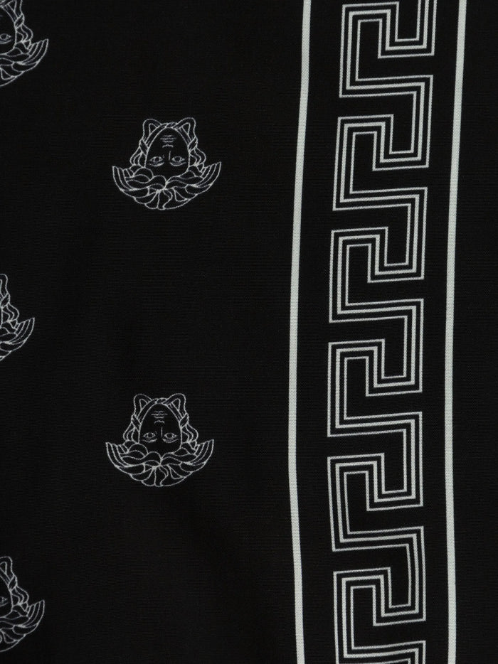 VERSACE KIDS Boys Medusa Bandana Bermuda Shorts Black - MAISONDEFASHION.COM