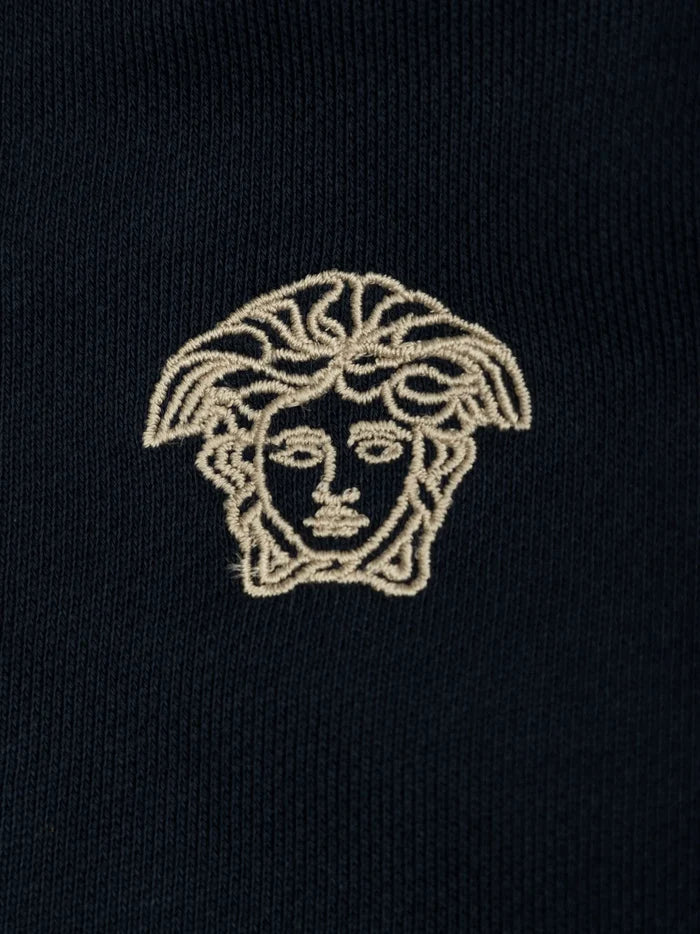 VERSACE KIDS Boys Medusa Zip-up Jacket Navy - MAISONDEFASHION.COM
