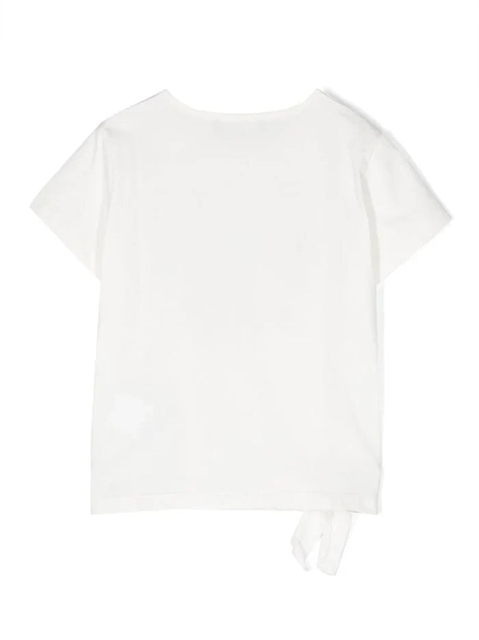 VERSACE KIDS Butterfly Logo Print T-Shirt White/Multi - MAISONDEFASHION.COM