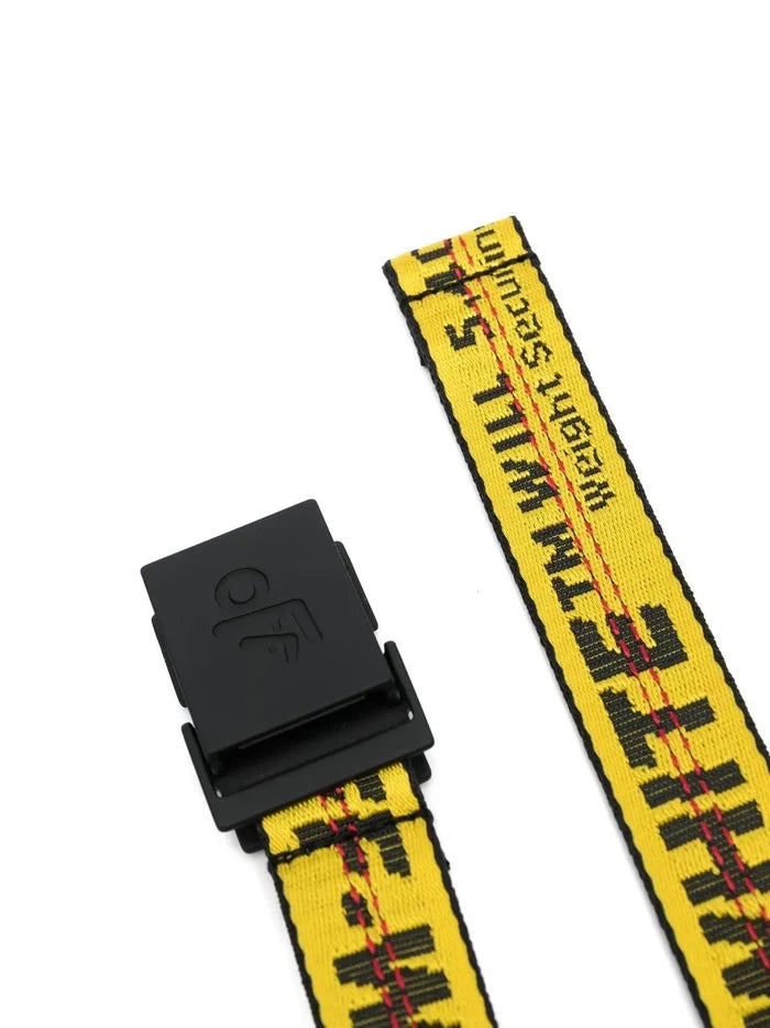 OFF-WHITE KIDS Classic Industrial Belt Yellow Black - MAISONDEFASHION.COM