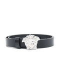 VERSACE KIDS La Medusa Leather Belt Black/Silver - MAISONDEFASHION.COM