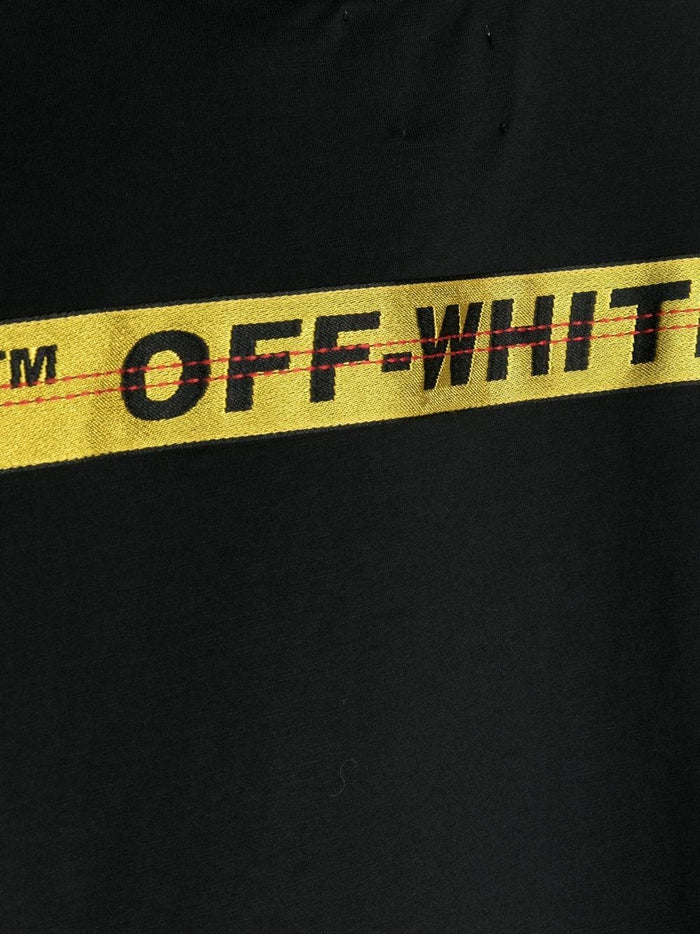 OFF-WHITE KIDS Logo Industrial Tee S/S Black Yellow - MAISONDEFASHION.COM