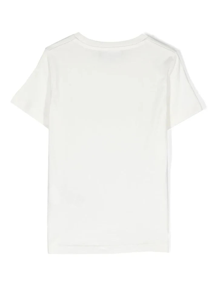 VERSACE KIDS Logo-print Cotton T-shirt White/Multicolour - MAISONDEFASHION.COM