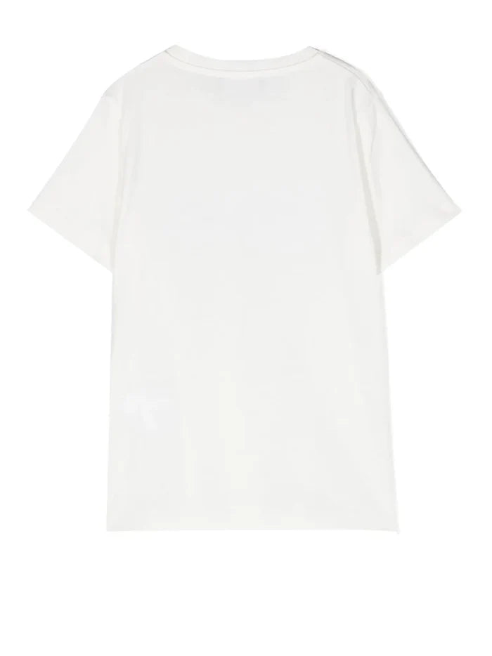 VERSACE KIDS Logo-print T-shirt White/Blue - MAISONDEFASHION.COM