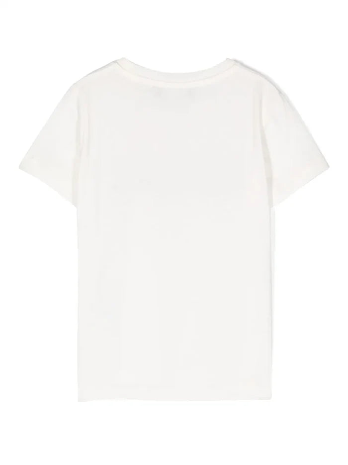 VERSACE KIDS Logo Stars Print T-Shirt White - MAISONDEFASHION.COM