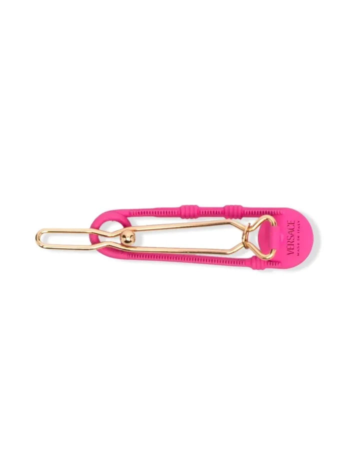 VERSACE KIDS Medusa-embellished Hair Clip Fuchsia Pink - MAISONDEFASHION.COM