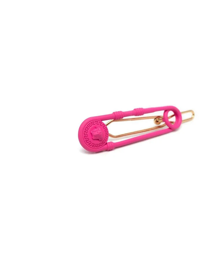 VERSACE KIDS Medusa-embellished Hair Clip Fuchsia Pink - MAISONDEFASHION.COM