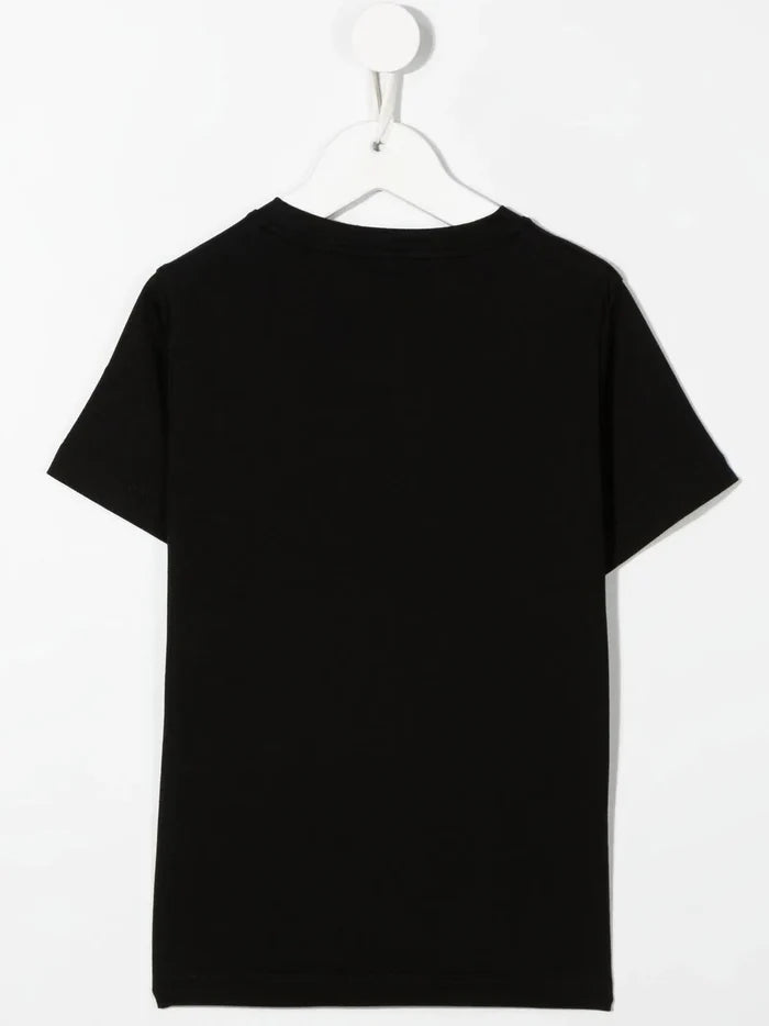 VERSACE KIDS Medusa-print Short-sleeve T-shirt Black/White - MAISONDEFASHION.COM