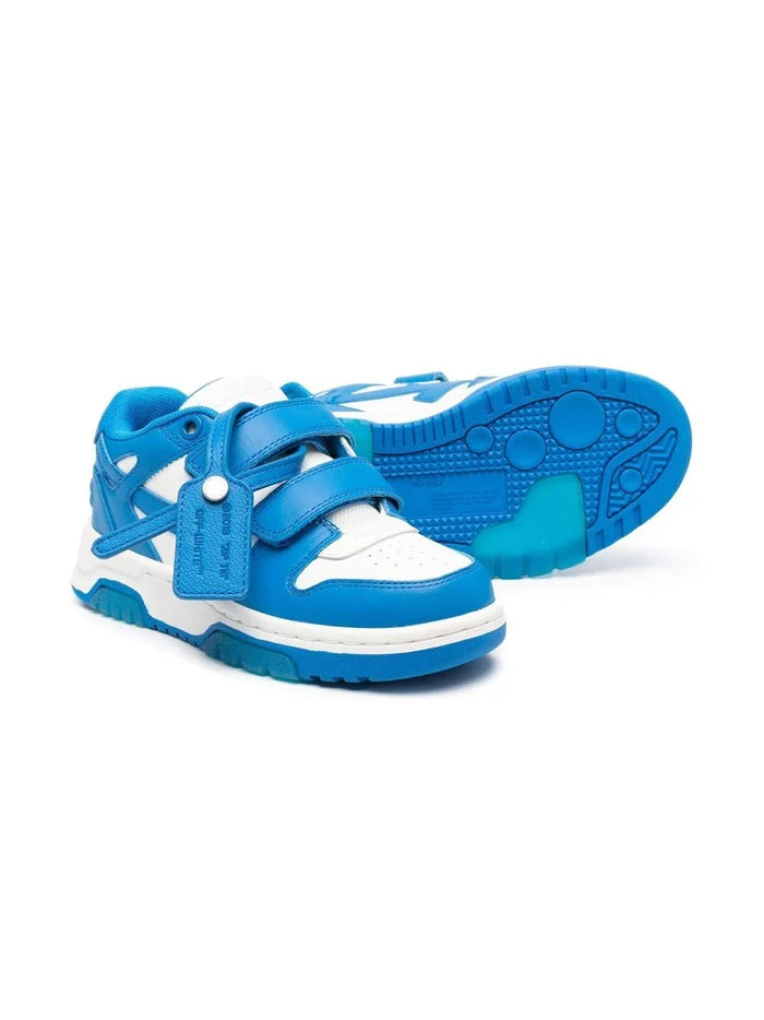 OFF-WHITE KIDS Out Of Office Strap Sneakers White/Blue - MAISONDEFASHION.COM