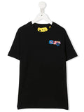 OFF-WHITE KIDS OW Together Tee Black/Pink - MAISONDEFASHION.COM