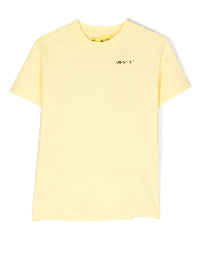 OFF-WHITE KIDS Rubber Arrow Tee S/S Yellow Black - MAISONDEFASHION.COM