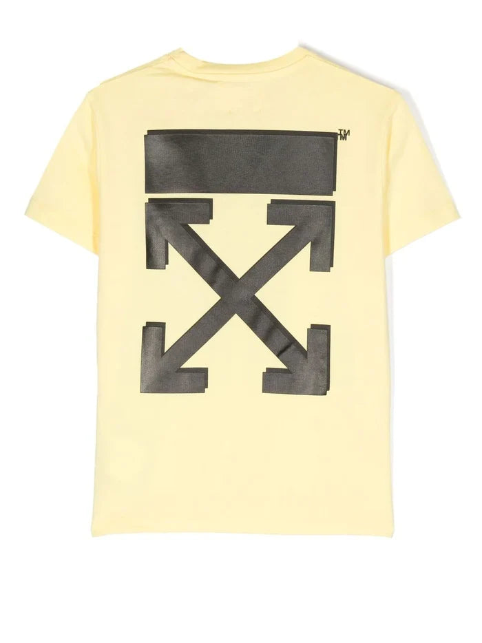 OFF-WHITE KIDS Rubber Arrow Tee S/S Yellow Black - MAISONDEFASHION.COM