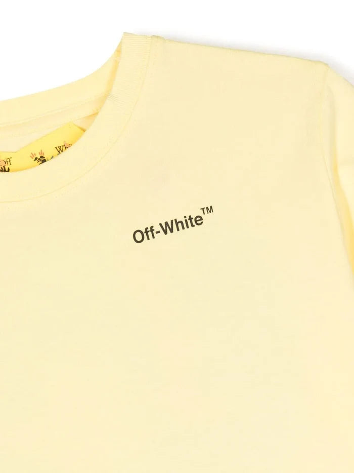 OFF-WHITE KIDS Rubber Arrow Tee S/S Yellow Black - MAISONDEFASHION.COM
