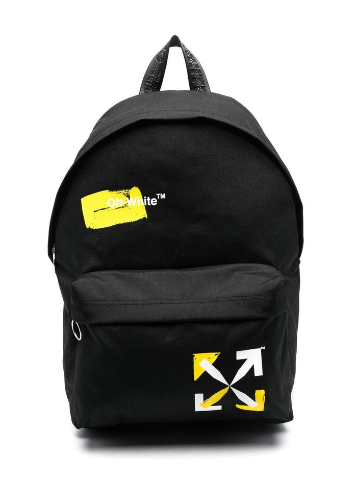 OFF-WHITE KIDS Shape Backpack Black/Yellow - MAISONDEFASHION.COM