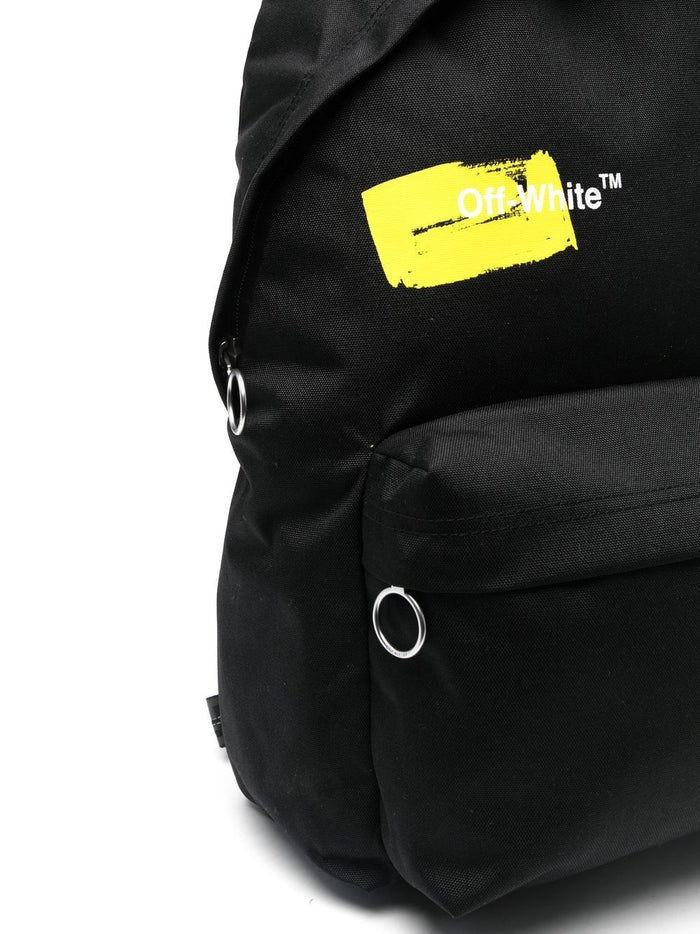 OFF-WHITE KIDS Shape Backpack Black/Yellow - MAISONDEFASHION.COM