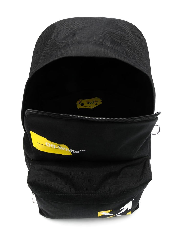 OFF-WHITE KIDS Shape Backpack Black/Yellow - MAISONDEFASHION.COM