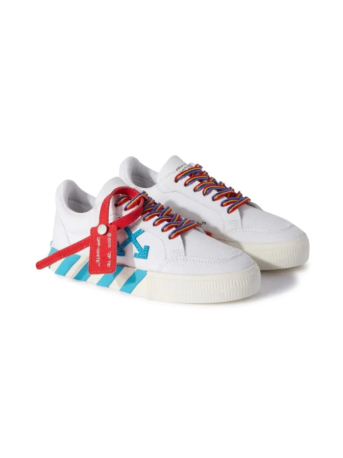 OFF-WHITE KIDS Vulcanized Lace Up White Light Blue - MAISONDEFASHION.COM