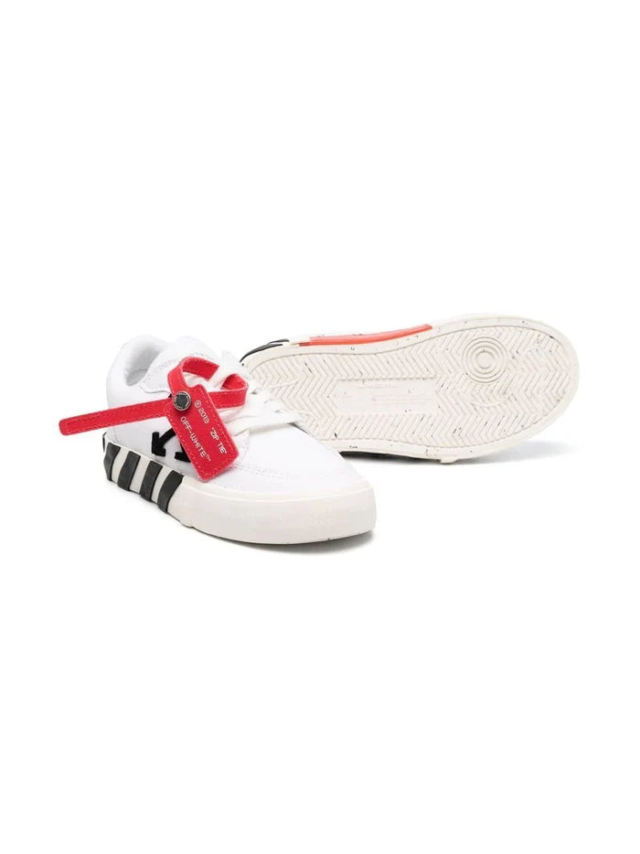 OFF-WHITE KIDS Vulcanized Lace Up White Black - MAISONDEFASHION.COM