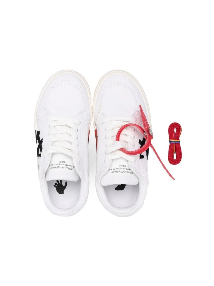 OFF-WHITE KIDS Vulcanized Lace Up White Black - MAISONDEFASHION.COM