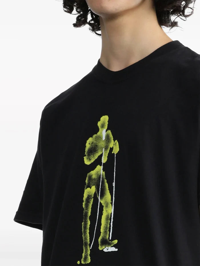 KIDSUPER Comedie Print Cotton T-Shirt Black - MAISONDEFASHION.COM