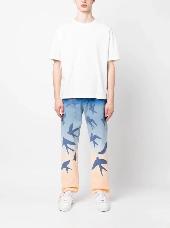 KIDSUPER Flying Bird Gradient Pants Multicolour - MAISONDEFASHION.COM