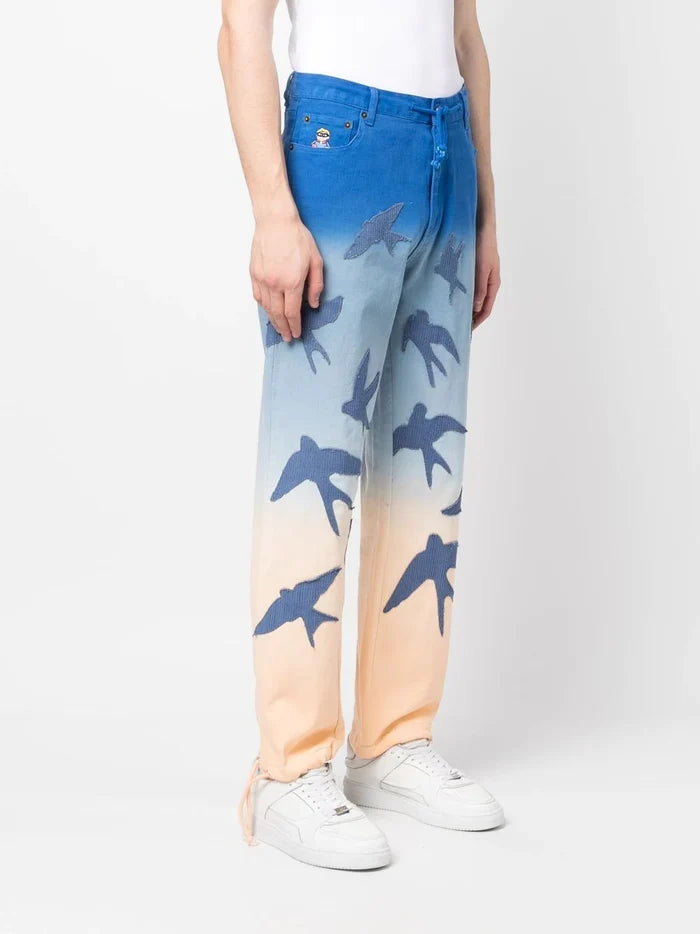 KIDSUPER Flying Bird Gradient Pants Multicolour - MAISONDEFASHION.COM