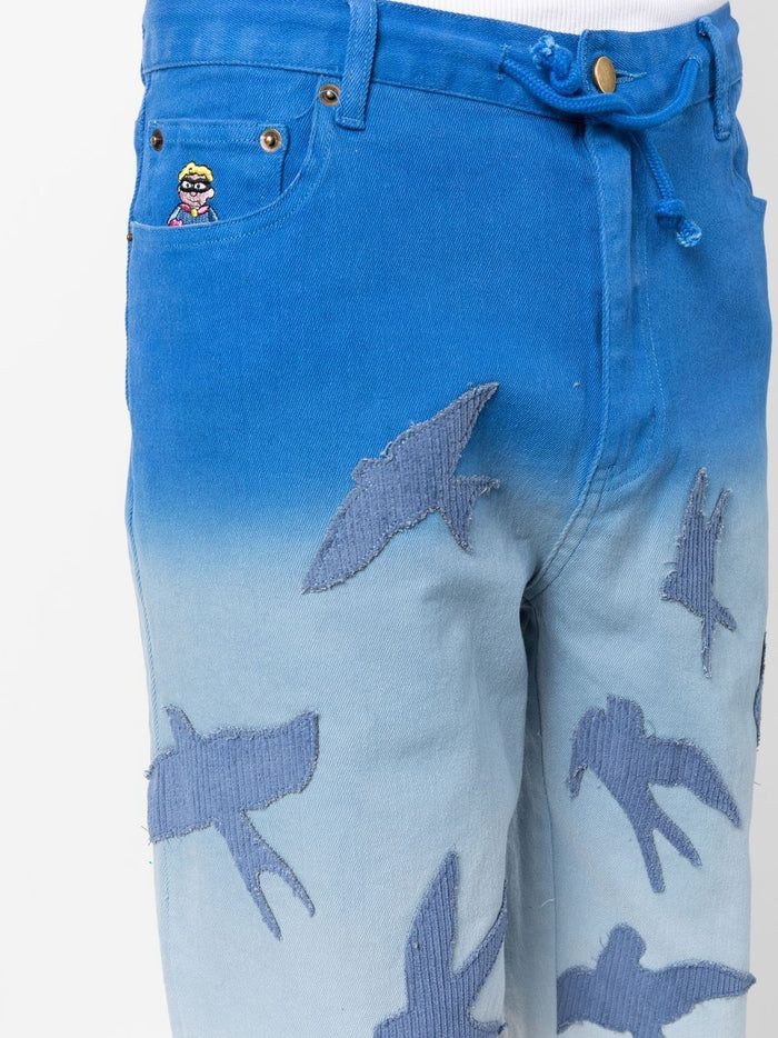 KIDSUPER Flying Bird Gradient Pants Multicolour - MAISONDEFASHION.COM