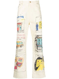 KIDSUPER Screenplay Pants Cream - MAISONDEFASHION.COM