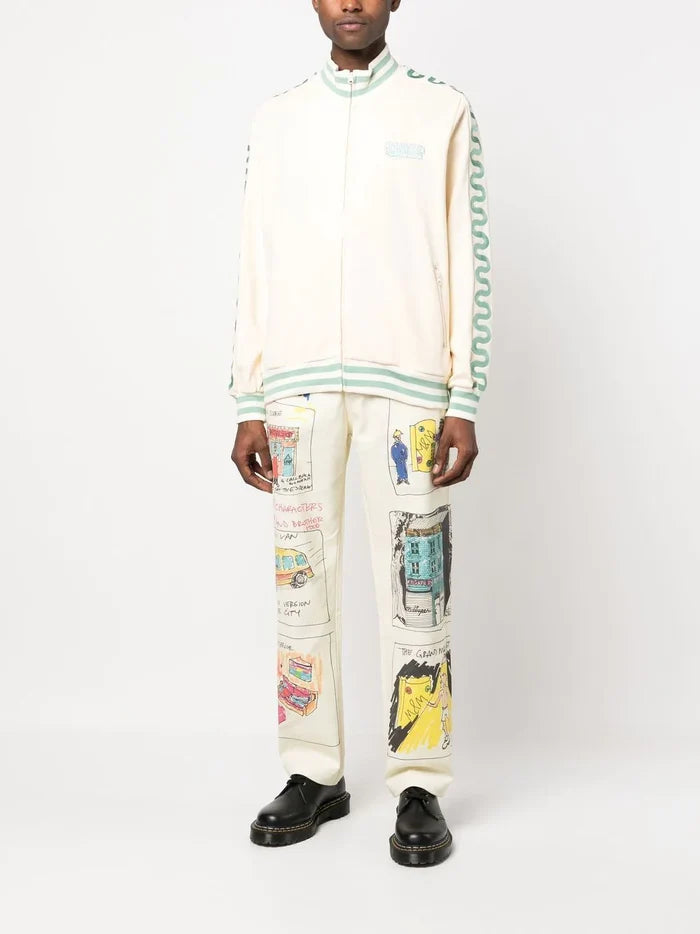 KIDSUPER Screenplay Pants Cream - MAISONDEFASHION.COM