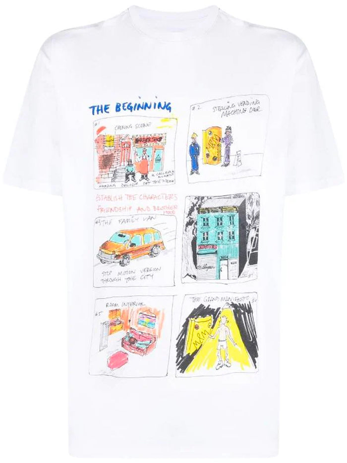 KIDSUPER Screenplay T-Shirt White - MAISONDEFASHION.COM