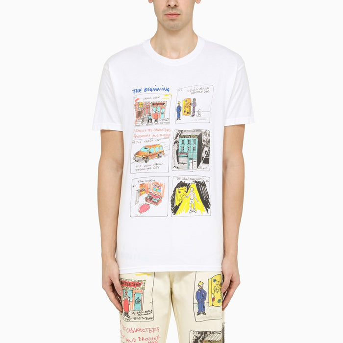 KIDSUPER Screenplay T-Shirt White - MAISONDEFASHION.COM