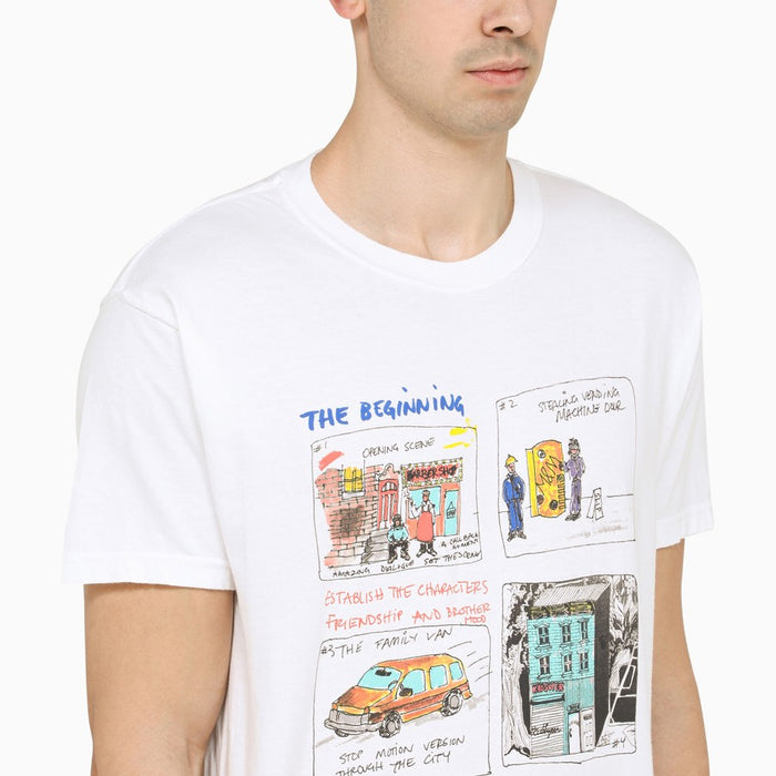 KIDSUPER Screenplay T-Shirt White - MAISONDEFASHION.COM