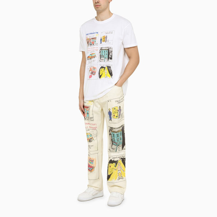 KIDSUPER Screenplay T-Shirt White - MAISONDEFASHION.COM