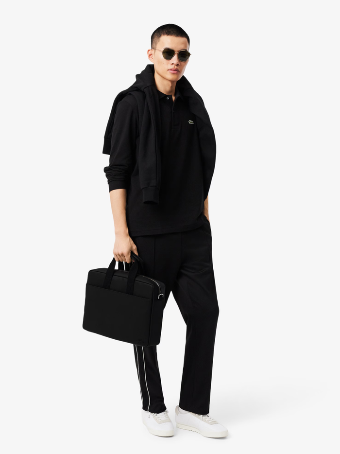 LACOSTE 15" Classic Computer Bag Black - MAISONDEFASHION.COM