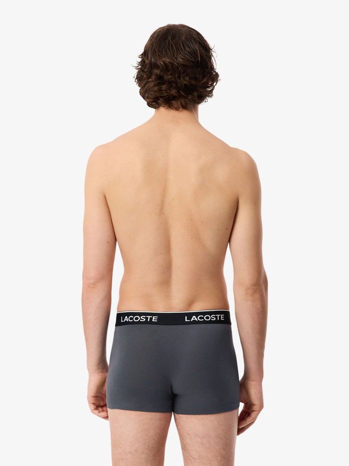 LACOSTE 5-Pack Cotton Jersey Trunks Grey - MAISONDEFASHION.COM