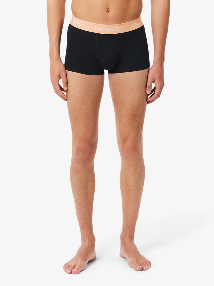 LACOSTE 5-Pack Stretch Cotton Trunks Black/Multicolour - MAISONDEFASHION.COM