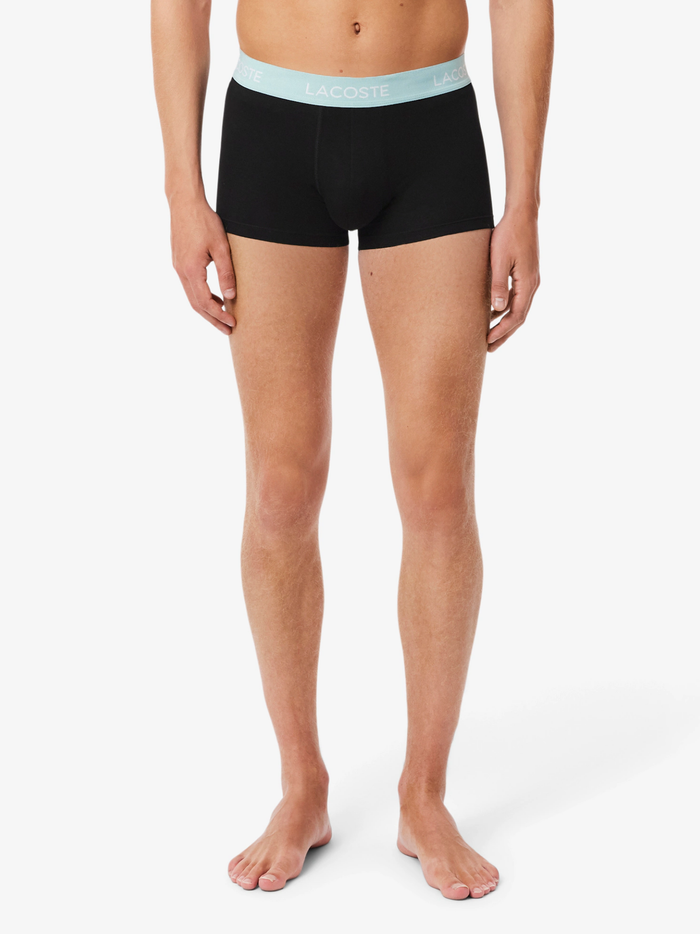 LACOSTE 5-Pack Stretch Cotton Trunks Black/Multicolour - MAISONDEFASHION.COM