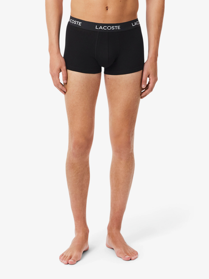 LACOSTE 5-Pack Stretch Cotton Trunks Black/Multicolour - MAISONDEFASHION.COM
