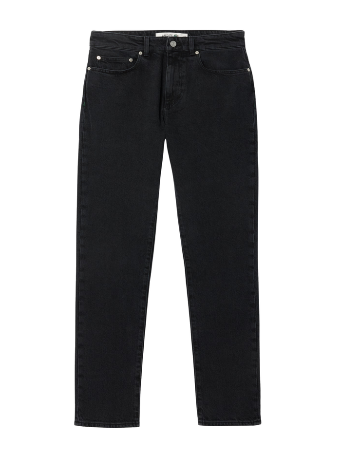 LACOSTE 5 Pocket Slim Fit Indigo Jeans Black - MAISONDEFASHION.COM