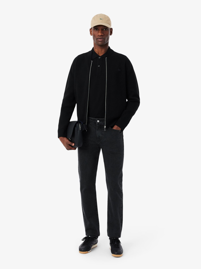 LACOSTE 5 Pocket Slim Fit Indigo Jeans Black - MAISONDEFASHION.COM