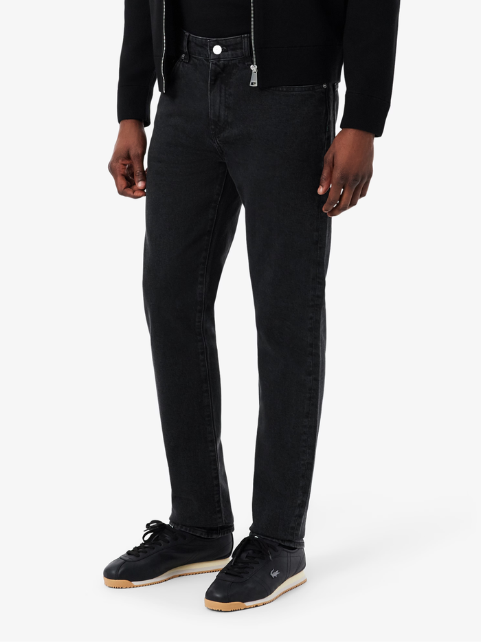 LACOSTE 5 Pocket Slim Fit Indigo Jeans Black - MAISONDEFASHION.COM